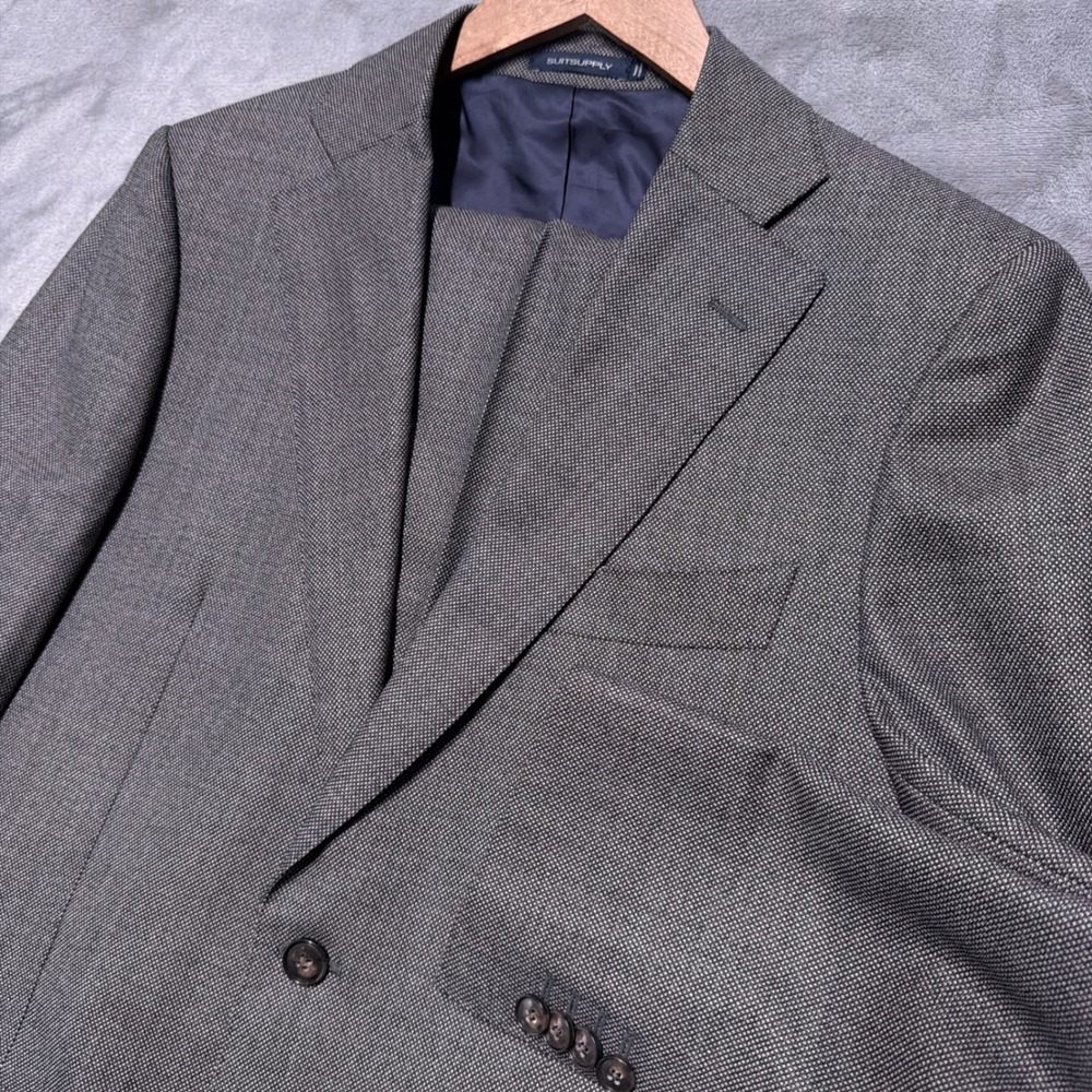 Suitsupply Lazio Suit Mens 48 US 38 Pants 32x31 Micro Vitale Barberis Canonico